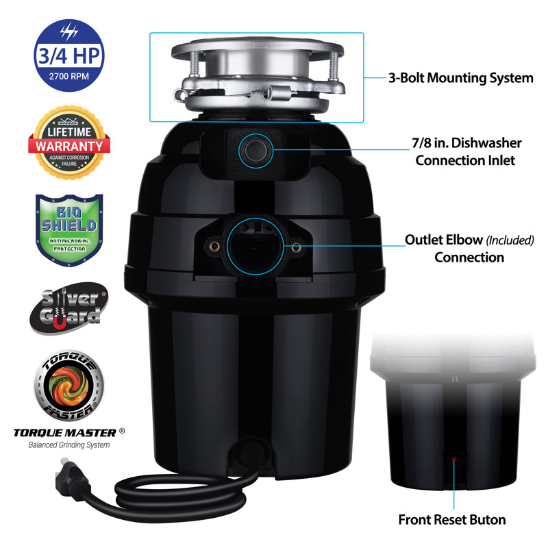 Titan 3/4 HP Continuous Garbage Disposal Wayfair